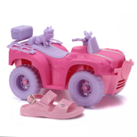 Sandália Infantil Barbie Grendene Fashion Trip com Quadriciclo 23346