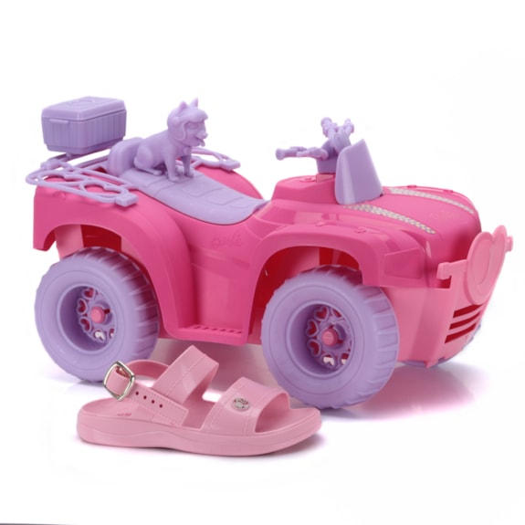 Sandália Infantil Barbie Grendene Fashion Trip com Quadriciclo 23346