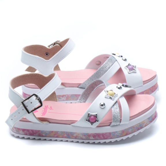 Sandália Infantil Estrelas Feminina Molekinha Andaraki