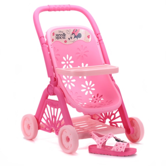 Sandália Infantil Feminina Baby Disney Grendene com Carrinho de Boneca 23345