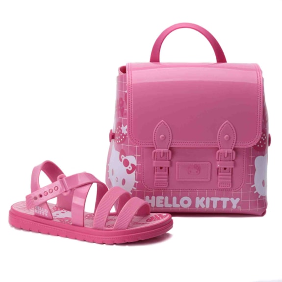 Sandália Infantil Feminina Grendene Hello Kitty Mochila 23431