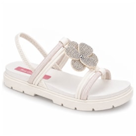 Sandália Infantil Feminina Pink Cats Confort Flor V 6651