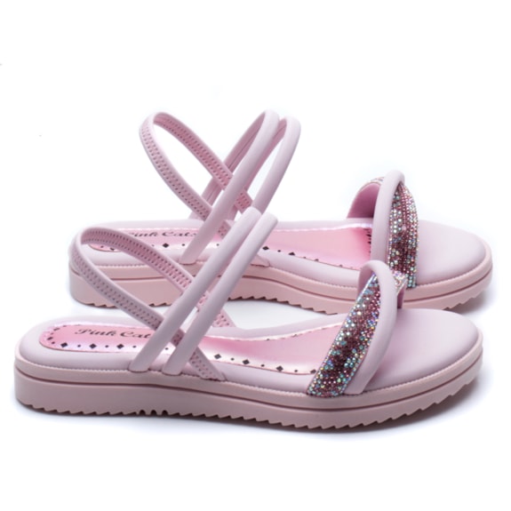 Sandália Infantil Flat Form Soft Feminina Pink Cats V4611