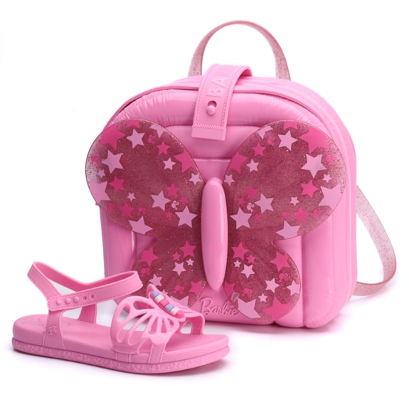 Sandália Infantil Grendene Barbie Fly com Mochila 23268