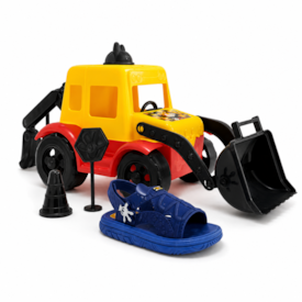 Sandália Infantil Masculina Baby Disney Grendene com Retroescavadeira 23344
