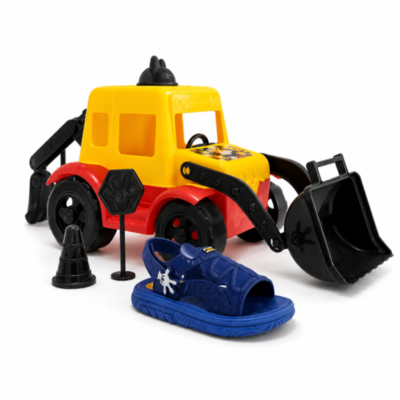 Sandália Infantil Masculina Baby Disney Grendene com Retroescavadeira 23344