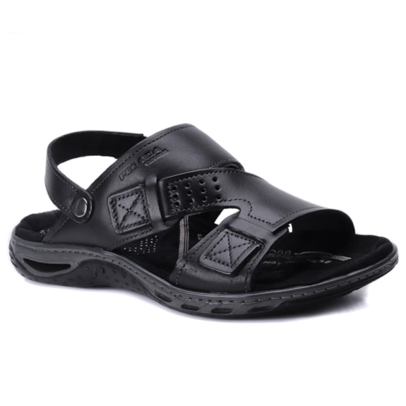 Sandália Masculina Pegada Couro/Elástico 131662