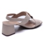Sandália Modare Salto Bloco com Pedras 7172.127 Creme