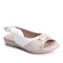 Sandália Piccadilly Feminina Chanel Elastano - BRANCO/MARFIM