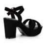 Sandália Plataforma Feminina Bebecê em Nobuck T 5118-156