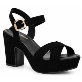 Sandália Plataforma Feminina Bebecê em Nobuck T 5118-156