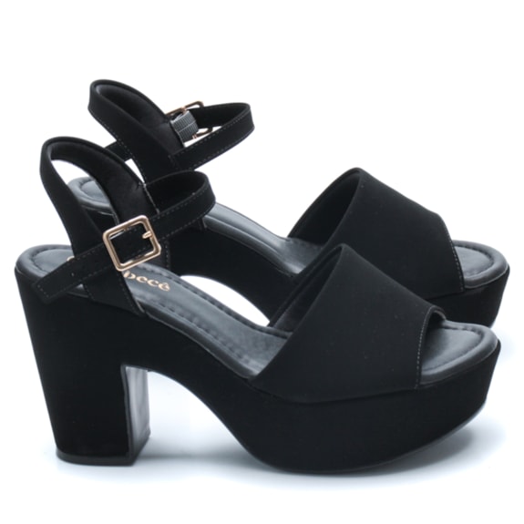 Sandália Plataforma Feminina Bebecê T 5118-156 Andaraki