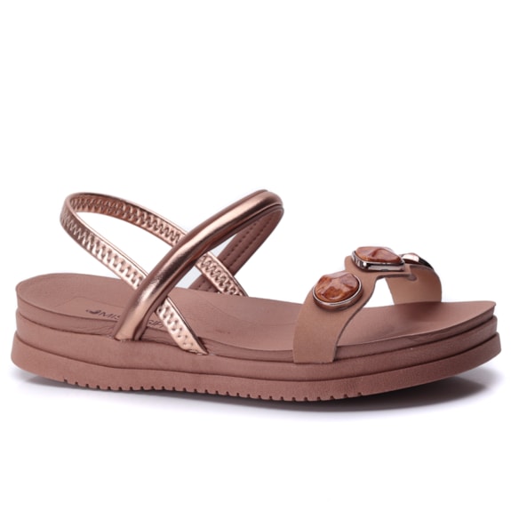 Sandália Rasteira Feminina Mississipi Flatform Anatômica MF193