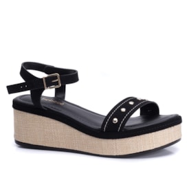 Sandália Tiras Bebecê Anabela Camurça T 4038-446