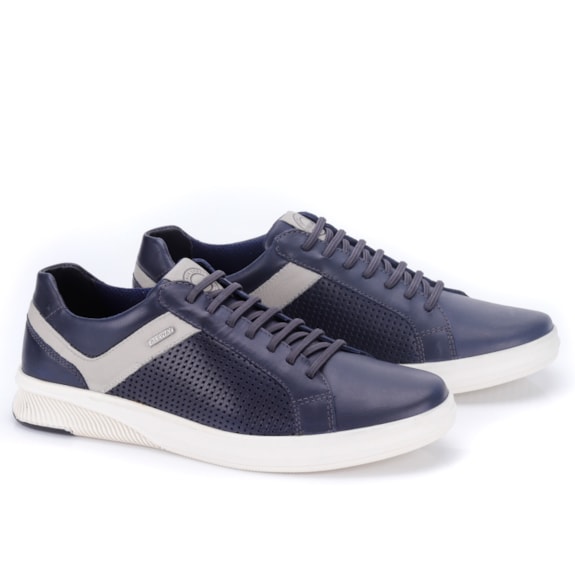 Sapatênis Glen Masculino Freeway Couro - NAVY