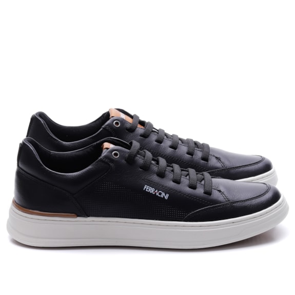 Sapatenis Masculino Ferracini Gold Preto-Branco
