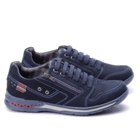 Sapatênis Masculino Nobuck Pegada 114858 Marinho
