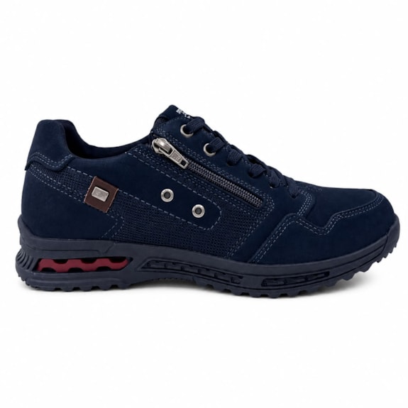 Sapatênis Pegada Masculino em Couro Marinho Ref. 111801-06