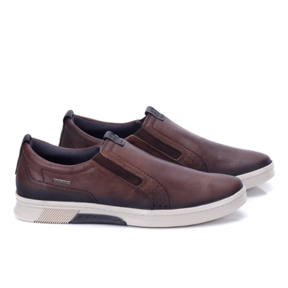 Sapatênis Slip On Pegada Masculino - CAFE