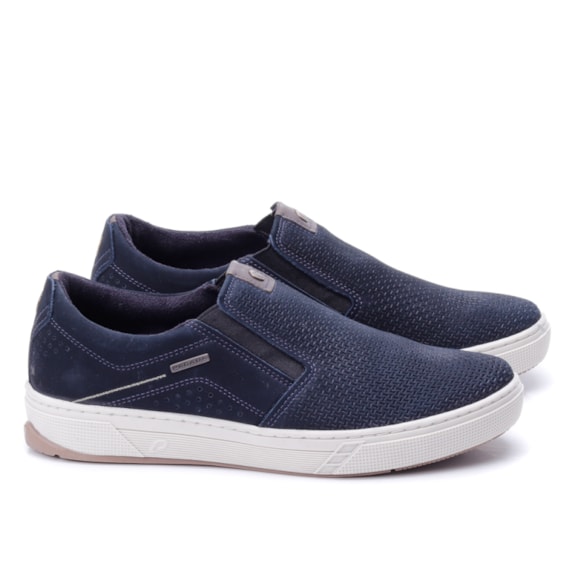 Sapatênis Slip On Pegada Masculino - MARINHO/CRAVO