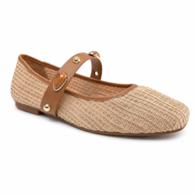 Sapatilha Feminina Moleca Tramada com Pedras 5829.116
