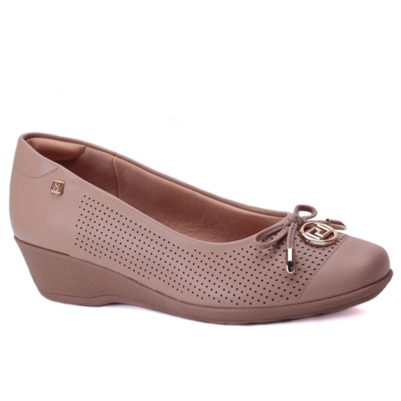 Sapatilha Feminina Santinelli Anabela com Laço 1660-004