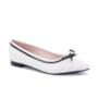 Sapatilha Feminina Verniz Moleca - BRANCO OFF/PRETO