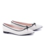 Sapatilha Feminina Verniz Moleca - BRANCO OFF/PRETO