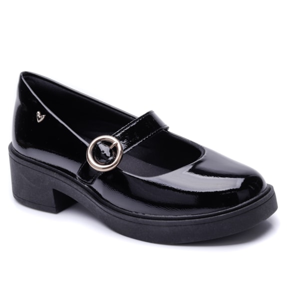 Sapato Feminino Boneca Verniz com Fivela MC 901