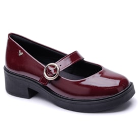 Sapato Feminino Boneca Verniz com Fivela MC 901