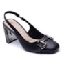 Sapato Feminino Chanel com Salto Bloco e Fivela Ramarim 25-18102 