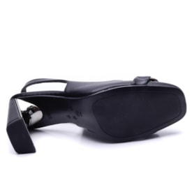 Sapato Feminino Chanel com Salto Bloco e Fivela Ramarim 25-18102 
