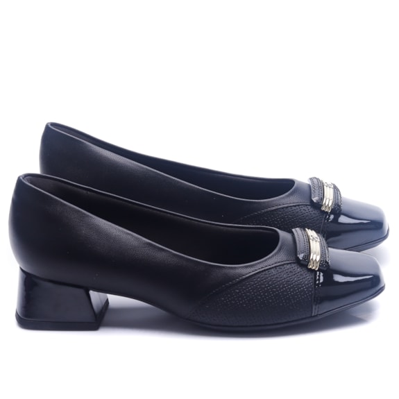 Sapato Feminino Social Piccadilly Salto Quadrado 160078 Andaraki