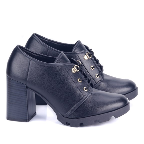 Sapato Feminino Oxford Cadarço Tratorado Moda Conforto - Compre Agora