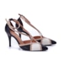 Sapato Scarpin Feminino Vizzano - PRETO/BEGE