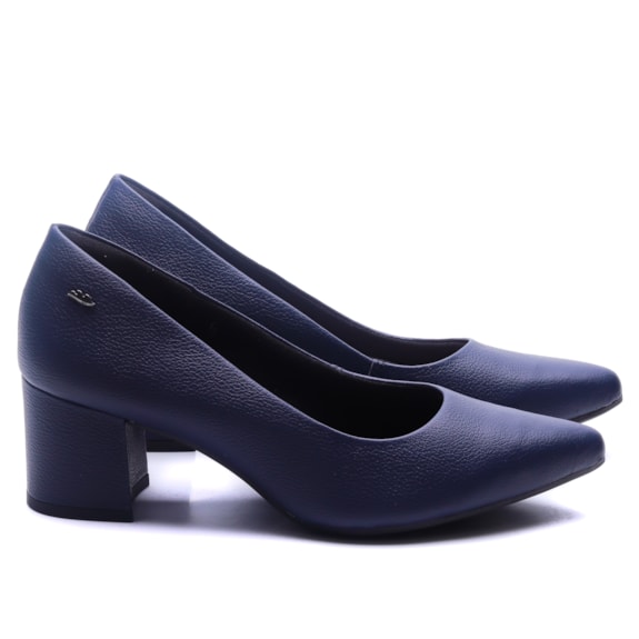 Sapato Scarpin Salto Grosso Feminino em Couro Dakota G 5181 Andaraki
