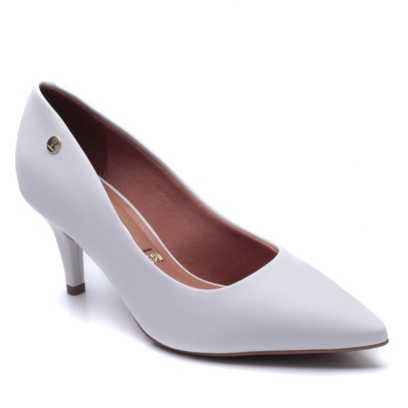 Sapato Scarpin Vizzano Feminino Salto Médio 1185. 702 Branco