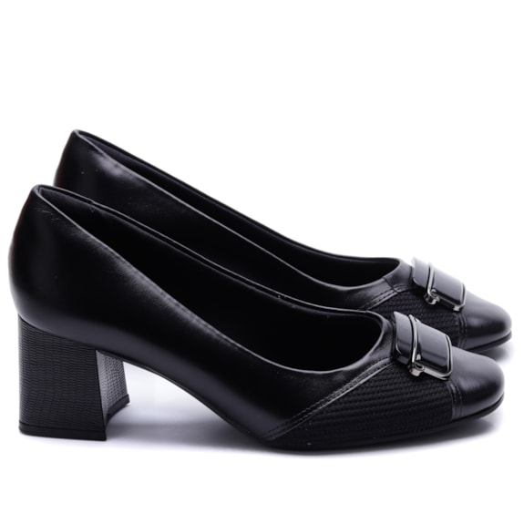 Sapato Social Feminino Coomfortflex Lycra Couro 24-75302 Andaraki
