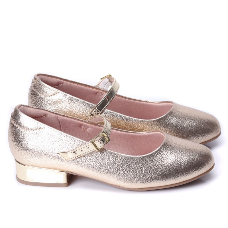 Sapato infantil best sale feminino dourado