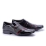 Sapato Social Masculino Verniz B Karellus - PRETO/BORDO