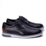 Sapato Social Masculino Zapattero  - PRETO/DARK BROWN