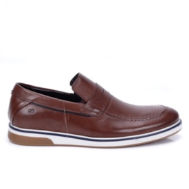 Sapato Social Mocassim Zapattero - DARK BROWN/PRETO