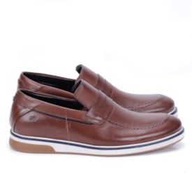 Sapato Social Mocassim Zapattero - DARK BROWN/PRETO