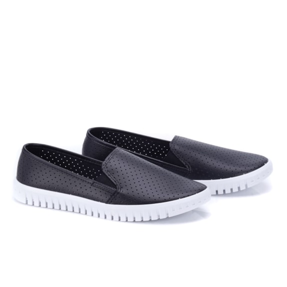 Slip On Feminino Moleca - PRETO