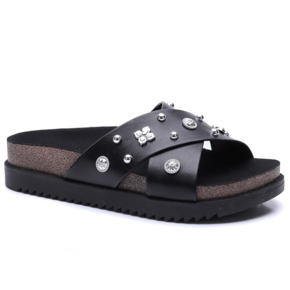 Tamanco Birken Feminino Moleca com Detalhe Metálico 5500.112