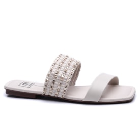 Tamanco Feminino Moleca Rasteira Duas Tiras 5462.146