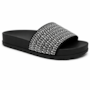 Tamanco Feminino Moleca Slide Camurça com Brilho 5436.452
