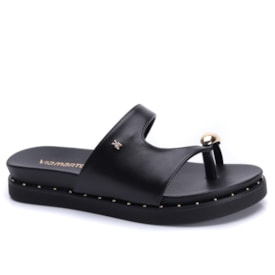 Tamanco Feminino Via Marte Birken com Detalhe no Dedo 169-022 Preto