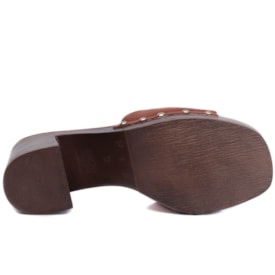 Tamanco Feminino Via Marte Plataforma Camurça 311-002 Caramelo