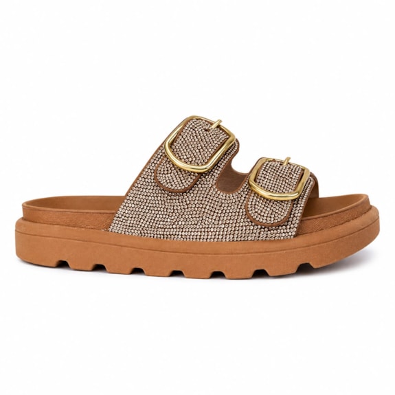 Tamanco Feminino Vizzano Flat Birken Brilho 6510.135